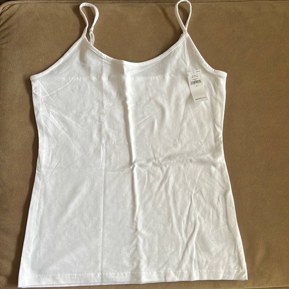 Gap factory white layering tank top, size s